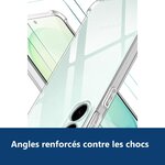 Vue de détail – Coque Pour Samsung S26 FE Silicone Transparente Angles Renforcés + 2 Verres Trempés