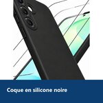 Vue de détail – Coque Pour Samsung S26 FE Silicone Noir + 2 Verres Trempés