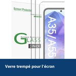 Vue de détail – Verres Trempés X3 Pour Samsung Galaxy A35 5G