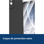 Vue de détail – Coque Noir pour iPhone 12 (6,1 pouces) et Verre Trempé Film Protection Ecran