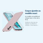 Accessoire ajusté au modèle exact – Coque Silicone Rose + Verre Trempé Pour Xiaomi Redmi Note 12 5G