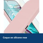 Vue de détail – Coque Silicone Rose + Verre Trempé Pour Xiaomi Redmi Note 12 5G