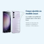 Accessoire ajusté au modèle exact – Coque Transparente pour Samsung Galaxy S23 Plus (6,6 pouces) et 2 Verres Trempé Film Prot