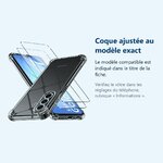 Accessoire ajusté au modèle exact – Coque Pour Samsung Galaxy A17 Silicone Transparente Angles Renforcés + 2 Verres Trempés
