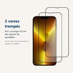 Verre trempé pour protéger lécran – Verres Trempés X2 Pour iPhone 13 Pro Max