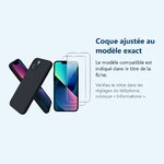 Accessoire ajusté au modèle exact – Coque Pour iPhone 13 Silicone Noir + 2 Verres Trempés