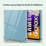 Contour qui protège les bords – Coque Silicone Transparente Angles Renforcés Pour Samsung A53 5G