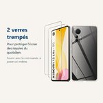 Verre trempé pour protéger lécran – Coque Silicone Transparente + 2 Vitres Protection Écran Pour Xiaomi 12 Lite