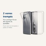 Verre trempé pour protéger lécran – Coque Silicone Transparente + 2 Verres Trempés Pour Realme GT Master