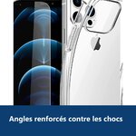 Vue de détail – Coque Silicone Angles Renforcés + Vitre Protection Écran Pour Apple iPhone 12 Pro Max