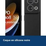 Vue de détail – Coque Silicone Couleur Noire Pour Oppo Reno 8 5G
