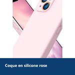 Vue de détail – Coque Silicone Couleur Rose Pour iPhone 14 Plus