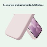 Contour qui protège les bords – Coque Silicone Couleur Rose Pour iPhone 14 Plus