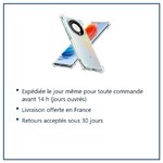 Expédition le jour même, livraison offerte, retours sous 30 jours – Coque Silicone Transparente Angles Renforcés Pour Honor M