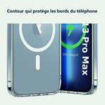 Contour qui protège les bords – Coque Silicone Transparente Compatible Magsafe Pour iPhone 13 Pro Max