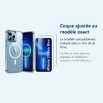 Accessoire ajusté au modèle exact – Coque Silicone Transparente Compatible Magsafe + 2 Verres Trempés Pour iPhone 13 Pro Max