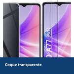Vue de détail – Coque Silicone Transparente + 2 Vitres Protection Écran Pour Oppo A77 5G / A57 5G
