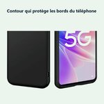 Contour qui protège les bords – Coque Silicone Couleur Noire Pour Oppo A77 5G / A57 5G