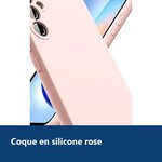 Vue de détail – Coque Silicone Rose Pour Samsung Galaxy A34 5G
