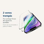 Verre trempé pour protéger lécran – Verre Trempé pour iPhone 13 (6,1 pouces) [Pack 2] Film Vitre Protection Ecran
