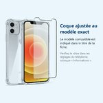Accessoire ajusté au modèle exact – Coque antichoc pour iPhone 12 Mini (5,4 pouces) et Verre Trempé Film Protection Ecran