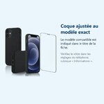 Accessoire ajusté au modèle exact – Coque Noir pour iPhone 12 Mini (5,4 pouces) et Verre Trempé Film Protection Ecran