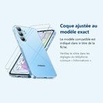 Accessoire ajusté au modèle exact – Coque Silicone Transparente + 2 Verres Trempés Pour Samsung Galaxy A35 5G