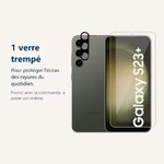 Verre trempé pour protéger lécran – Verre Trempé et Protection Caméra Arrière Pour Samsung Galaxy S23 Plus