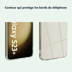Contour qui protège les bords – Coque Transparente pour Samsung Galaxy S23 Plus (6,6 pouces)