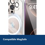 Vue de détail – Coque Silicone Transparente Compatible Magsafe + Verre Trempés et Protection Caméra Arrière Pour iPhone 16 Pr