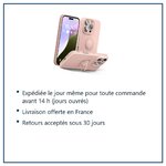 Expédition le jour même, livraison offerte, retours sous 30 jours – Coque Silicone Pour iPhone 16 Pro Max Couleur Rose Avec A