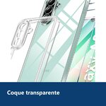 Vue de détail – Coque Silicone Transparente + 2 Verres Trempés Pour Samsung Galaxy A26 5G