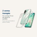 Verre trempé pour protéger lécran – Coque Silicone Transparente + 2 Verres Trempés Pour Samsung Galaxy A26 5G