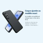 Accessoire ajusté au modèle exact – Coque Pour Samsung Galaxy S25 Silicone Noir + Verre Trempé