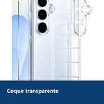 Vue de détail – Coque Silicone Transparente + Verre Trempé Pour Samsung Galaxy S25