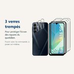 Verre trempé pour protéger lécran – Verre Trempé et Protection Caméra Arrière Transparent X3 Pour Samsung Galaxy A16