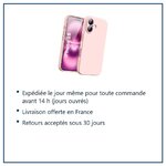 Expédition le jour même, livraison offerte, retours sous 30 jours – Coque Silicone Rose Pour iPhone 16
