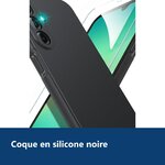 Vue de détail – Coque Pour Samsung Galaxy A26 5G Silicone Noir + Verre Trempé