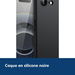 Vue de détail – Coque Pour iPhone 16e Silicone Noir