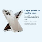 Accessoire ajusté au modèle exact – Coque Silicone Transparente Angles Renforcés Pour iPhone 16 Pro