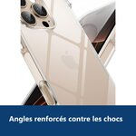Vue de détail – Coque Silicone Transparente Angles Renforcés Pour iPhone 16 Pro
