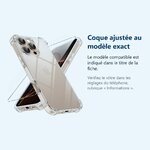 Accessoire ajusté au modèle exact – Coque Silicone Transparente Angles Renforcés + Verre Trempé Pour iPhone 16 Pro