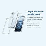 Accessoire ajusté au modèle exact – Coque Pour iPhone 16e Silicone Transparente Angles Renforcés + 2 Verres Trempés