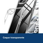 Vue de détail – Coque Silicone Transparente + 2 Verres Trempés Pour iPhone 16e