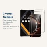 Verre trempé pour protéger lécran – Verres Trempés X2 Pour iPhone 16 Pro