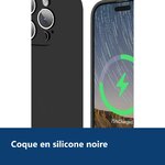 Vue de détail – Coque Silicone Noir Pour iPhone 16 Pro Max
