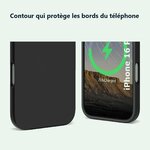 Contour qui protège les bords – Coque Silicone Noir Pour iPhone 16 Pro Max
