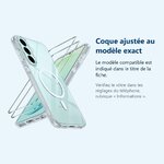 Accessoire ajusté au modèle exact – Coque Magnétique Compatible MagSafe Transparente + 2 Verres Trempés Pour Samsung S26 FE