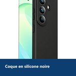 Vue de détail – Coque Pour Samsung S26 FE Silicone Noir + Verre Trempé