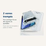 Verre trempé pour protéger lécran – Coque Pour iPhone 17 Air Silicone Transparente Angles Renforcés + 2 Verres Trempés